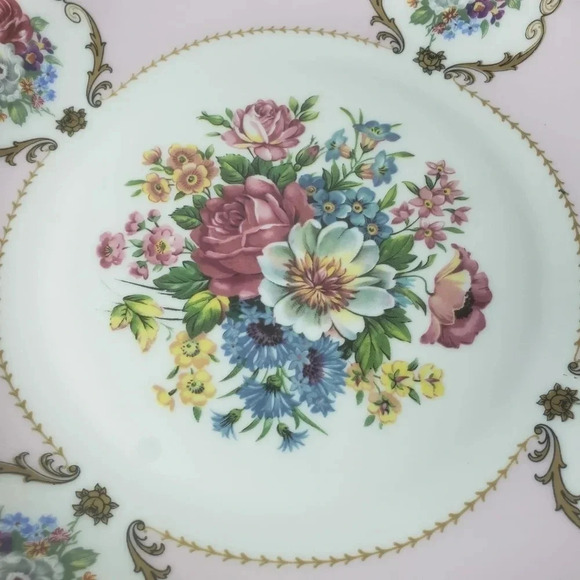 Vintage Schirnding Bavaria Porcelain Peint A La Main T.Limoges Pink Floral Dish. - Picture 5 of 9